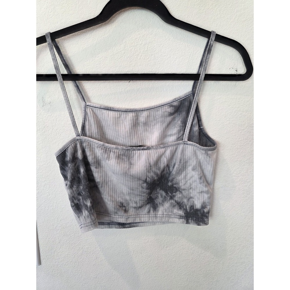 Dazy TieDie Crop Gray Bralette Sz M Indie Sleeze Whimsigoth Grunge Boho Festival - Picture 3 of 4